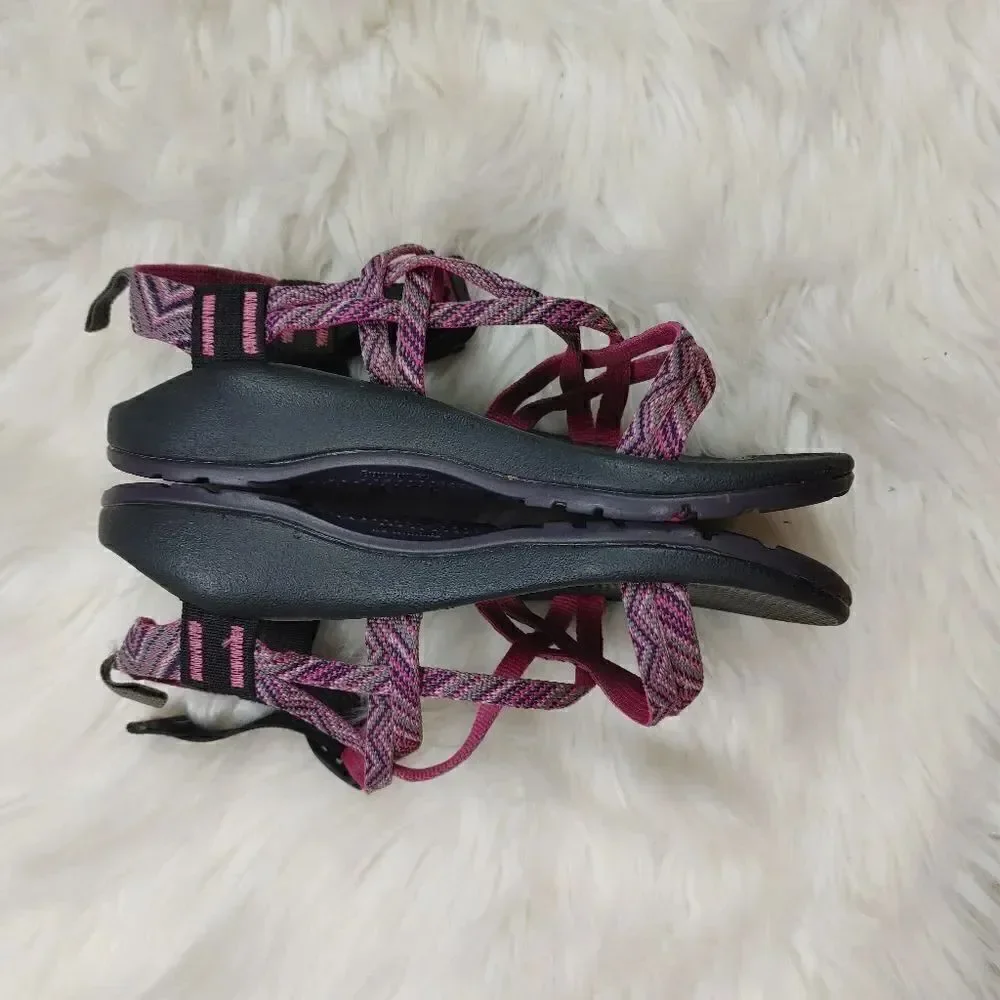 CHACO ZX/1 SANDALS ~ PINK PURPLE ~ SZ 3 YOUTH ~ GENTLY WORN.